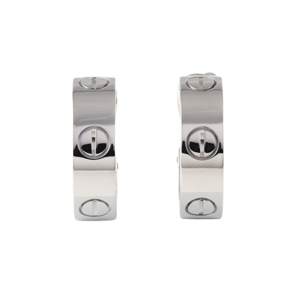 Cartier Love Earrings 18K White Gold