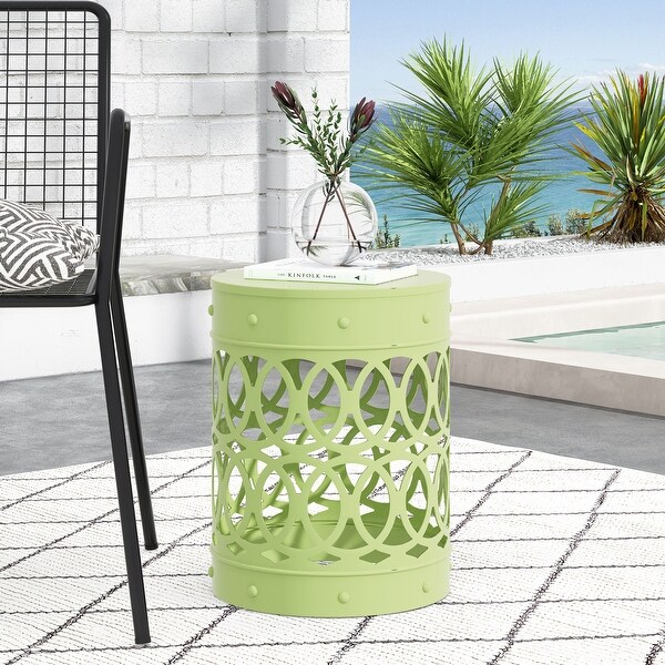Metal end Table Large ,Green
