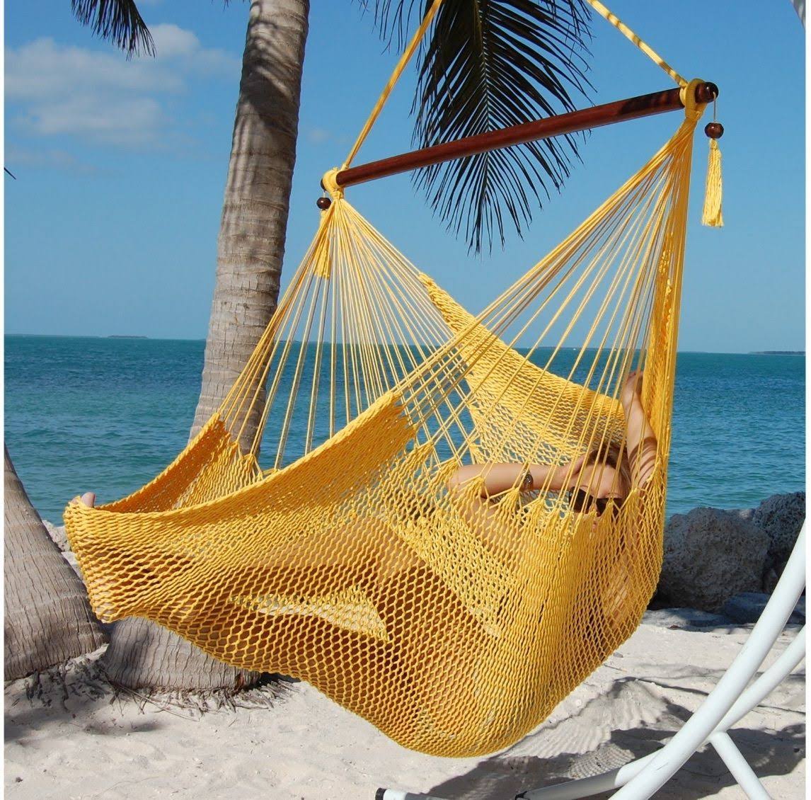 Large Caribbean Hammock Chair, Cream