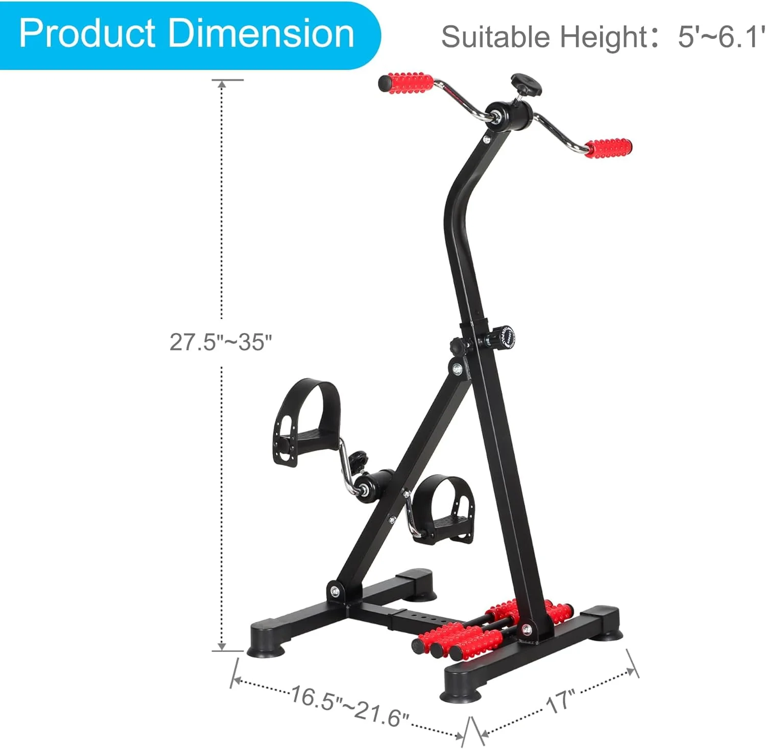 Exerciser Bike Hand Arm Leg and Knee Stroke Recovery Equipment for Seniors, Elderly physical therapy sit exercise
