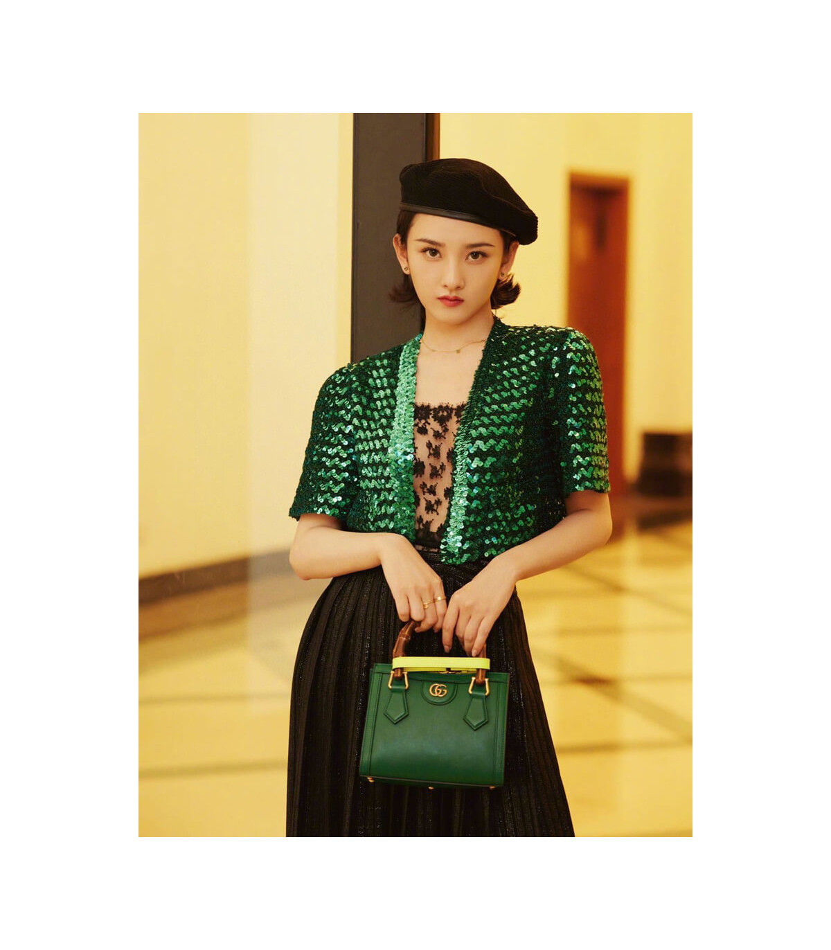 Gucci Diana Mini Tote Bag Green