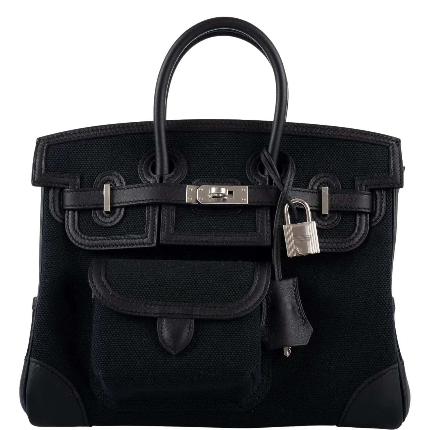 Hermès Birkin 25 Cargo Caban Toile Goéland and Swift Palladium Hardware