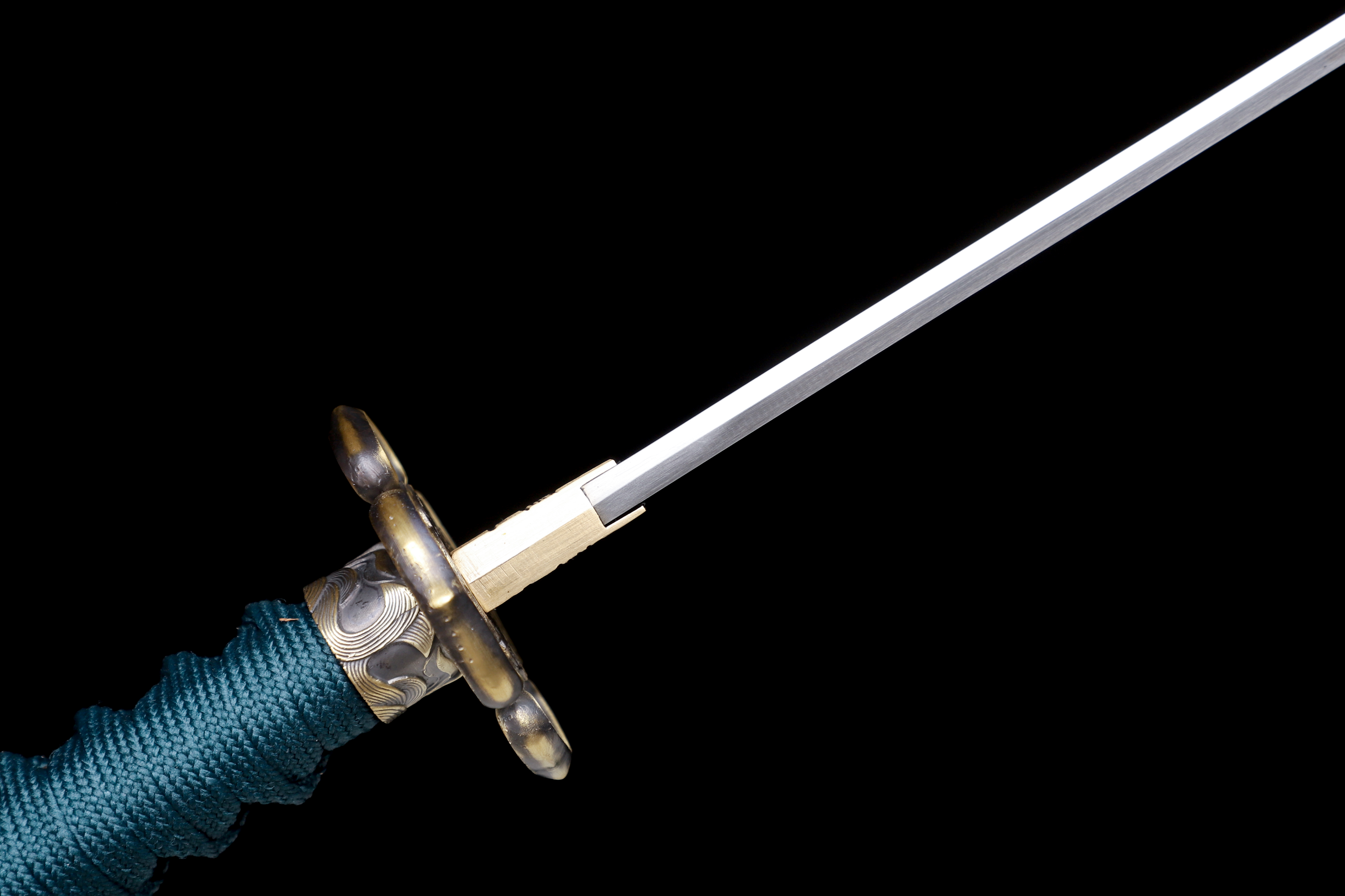 Handmade Japanese Katana 9260 Spring Steel Purple Blade Full Tang
