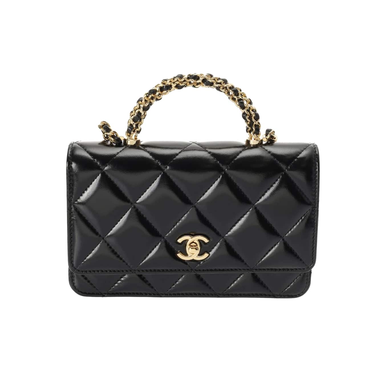 Chanel 24B Metal Twist Woc Black 20Cm/7.8in