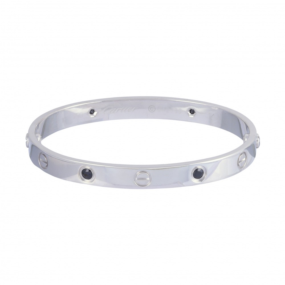 Cartier Love Bracelet 18K White Gold Sapphire