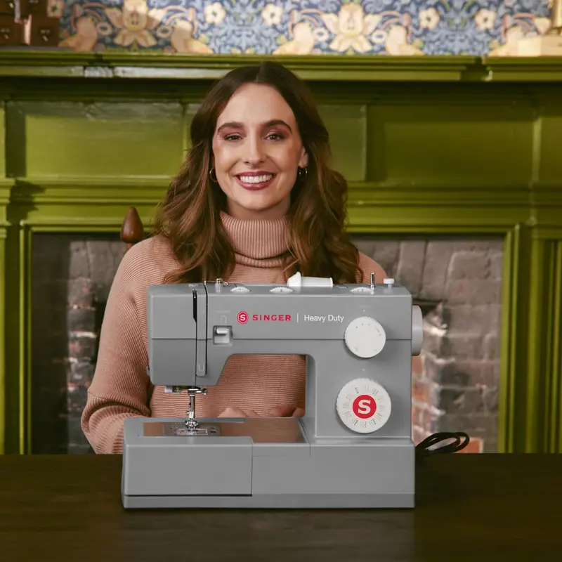 SINGER Heavy Duty 4452 Sewing Machine – Full-Metal Frame, 110 Stitches, 1-Step Buttonhole, LED Lighting & Enhanced Piercing Power