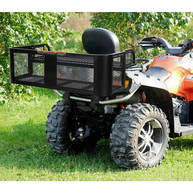 Truck Bed Ladder Hitch Extender – Adjustable Black Rack with Flag Mount