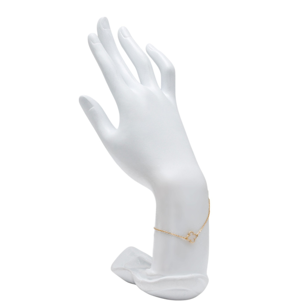 Van Cleef & Arpels Sweet Alhambra Bracelet 18K Yellow Gold Mother of Pearl VCARF68800