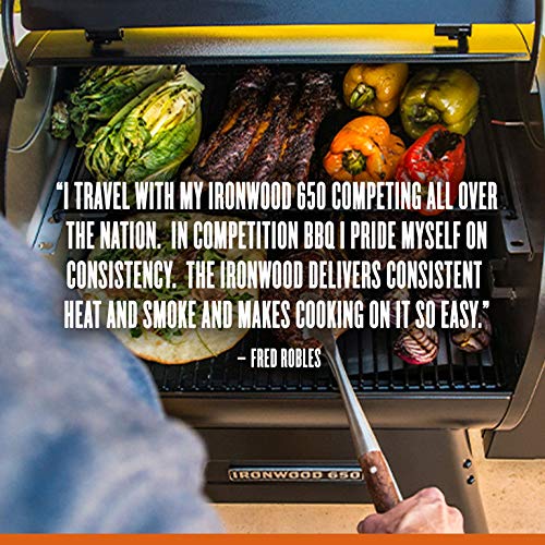 Ironwood 650 Wifi Pellet Grill and Smoker in Black