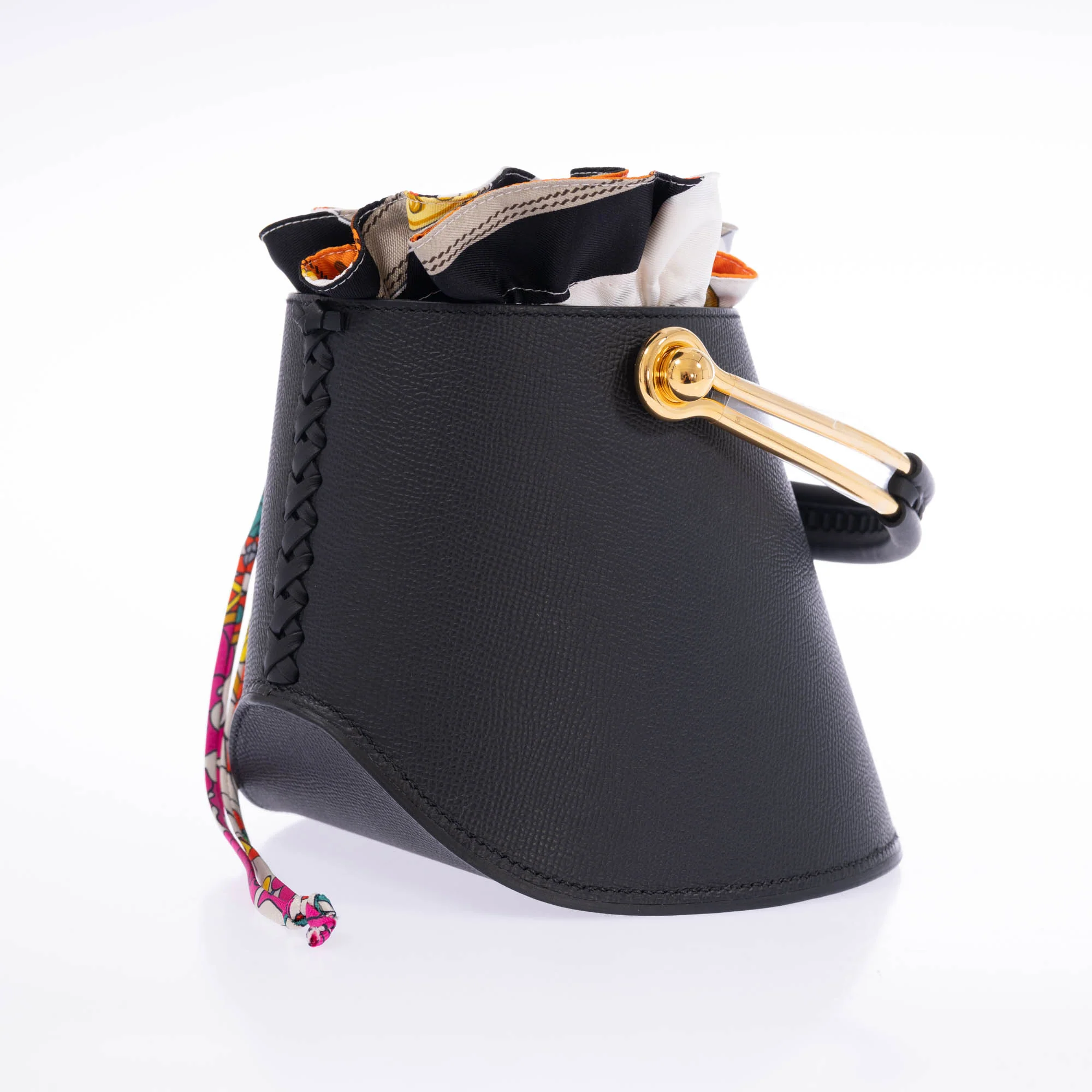 Hermès Sabot Noir Epsom Gold Hardware