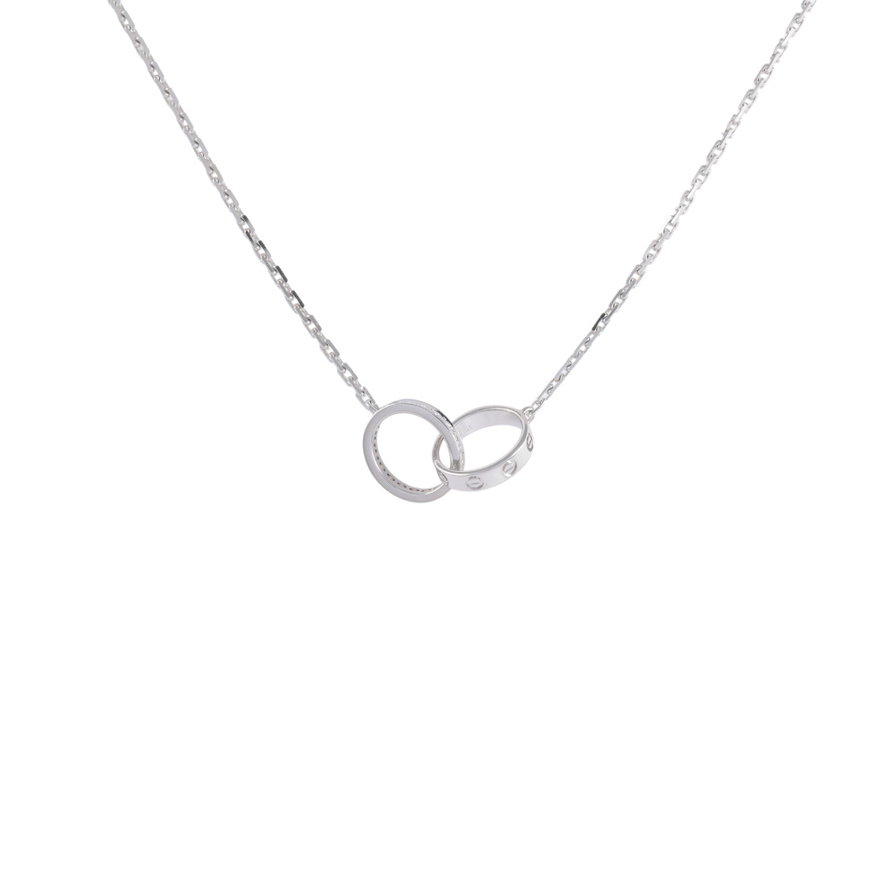 Cartier Love Semi-pavé Necklace 18K White Gold Diamond B7013700