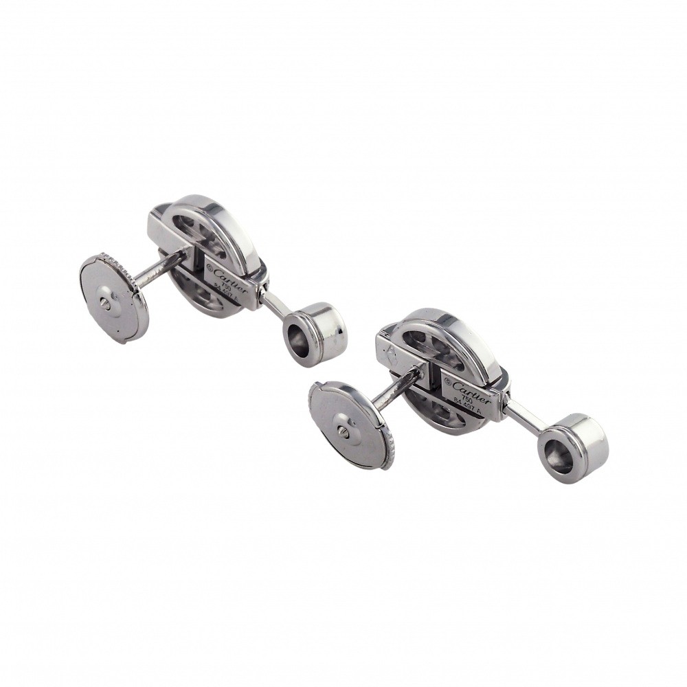 Cartier Imalia Earrings 18K White Gold Diamond