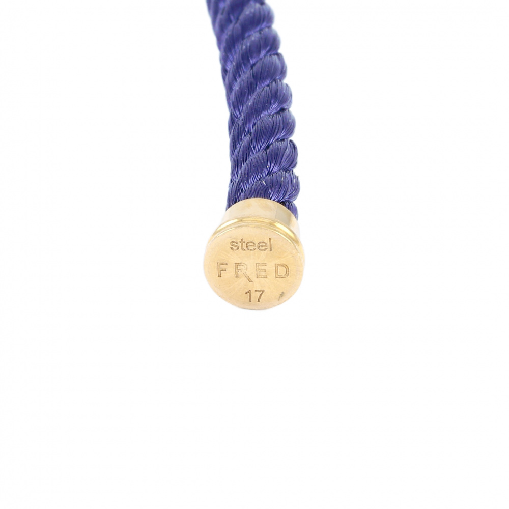 FRED Cable Lm Textile Size 17 (plating Peeling Off) Stainless Yellow Gold Plating Accessory 18K Yellow Gold & Stainless Steel 6B0233