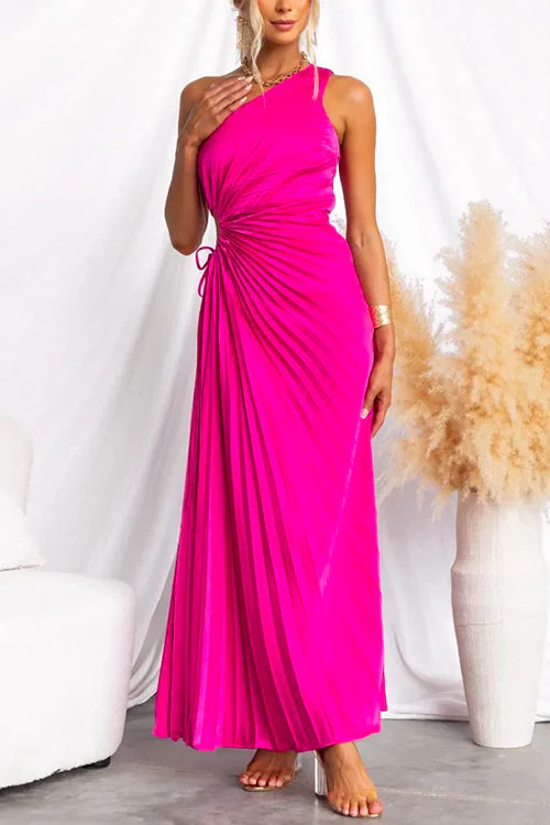 One Shoulder Cut Out Maxi DressClistos