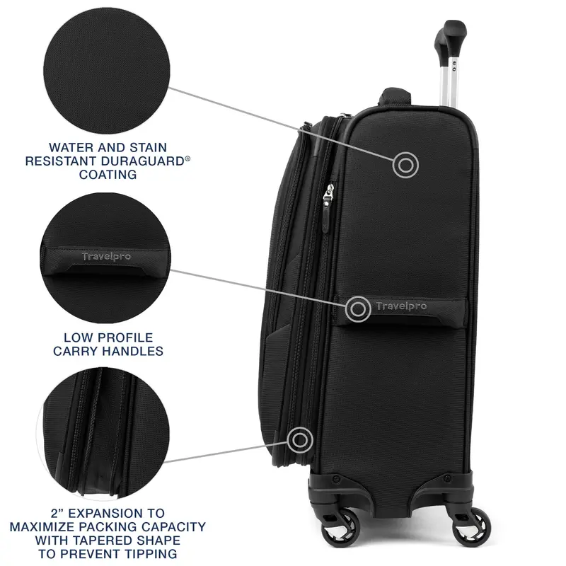 Travelpro Maxlite 5 Carry-On Luggage – Expandable Softside Lightweight Suitcase