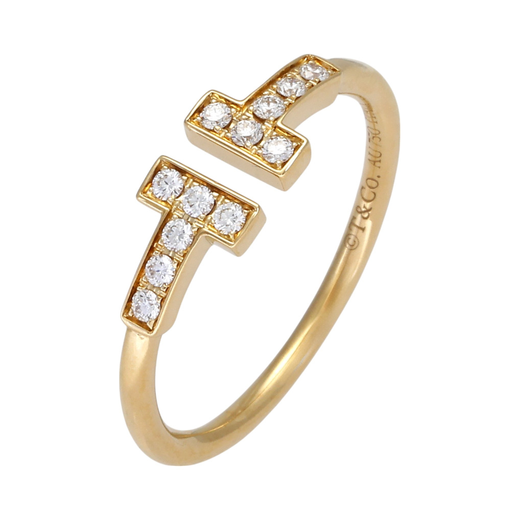 Tiffany & Co. Tiffany T Diamond Wire Ring 18K Yellow Gold 60147091