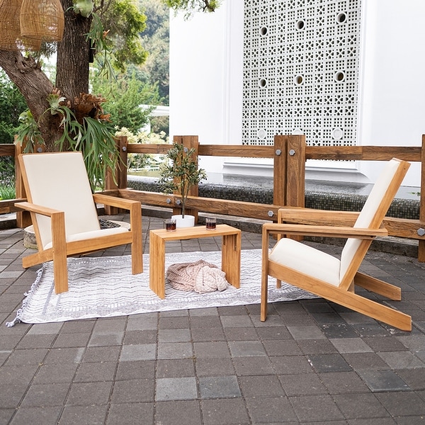 Cambridge Casual Napa 2pieces Upholstered Teak Wood Adirondack Chair