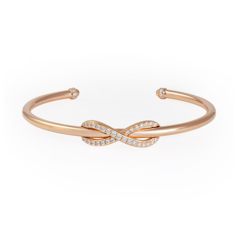 Tiffany & Co. Infinity Diamond Bracelet 18K Rose Gold