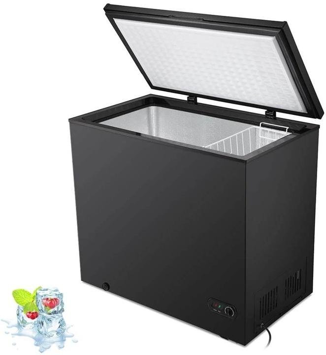 r-w-flame-7.0 Cubic Feet Black Chest Freezer Little Freezer Removable Basket