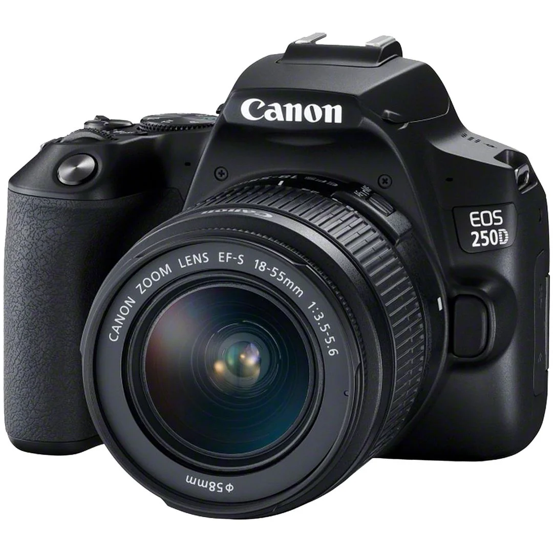 Canon EOS 250D / Rebel SL3 DSLR Camera with 18-55mm Lens + 2 Pack SanDisk 32GB Memory Card + Case + Tripod + Telephoto + SV Premium Accessory Bundle