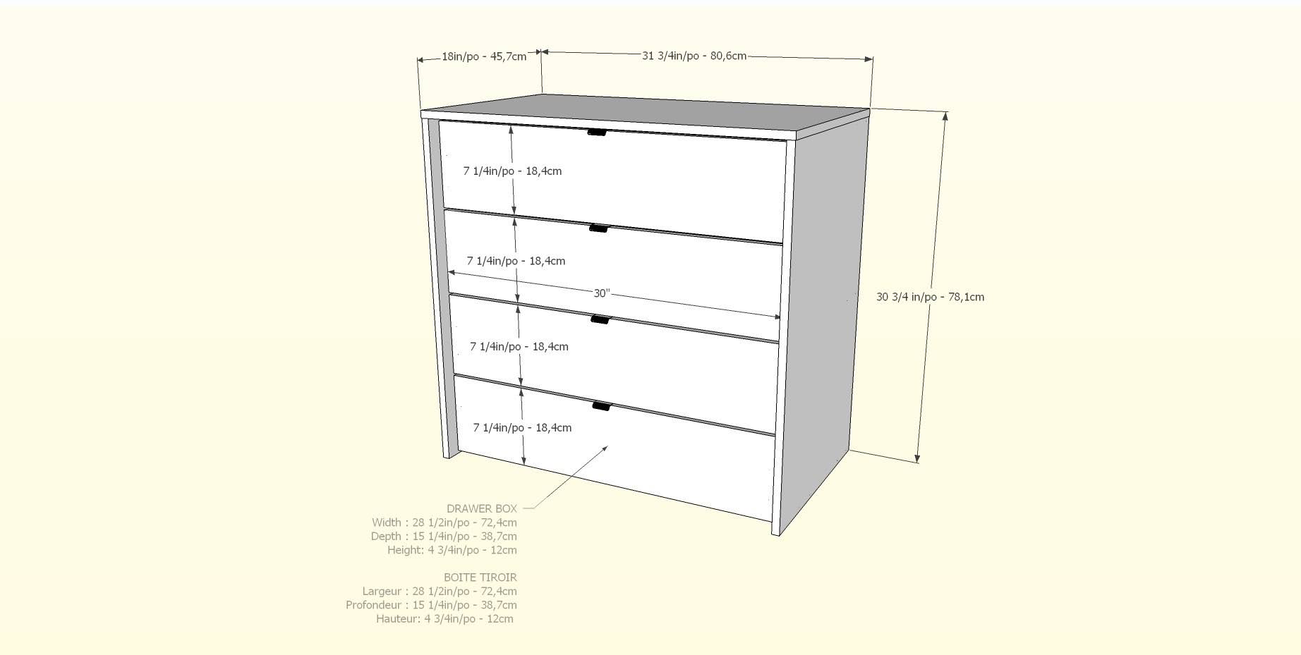 Nexera 212406 4-Drawer Chest, Black/Ebony