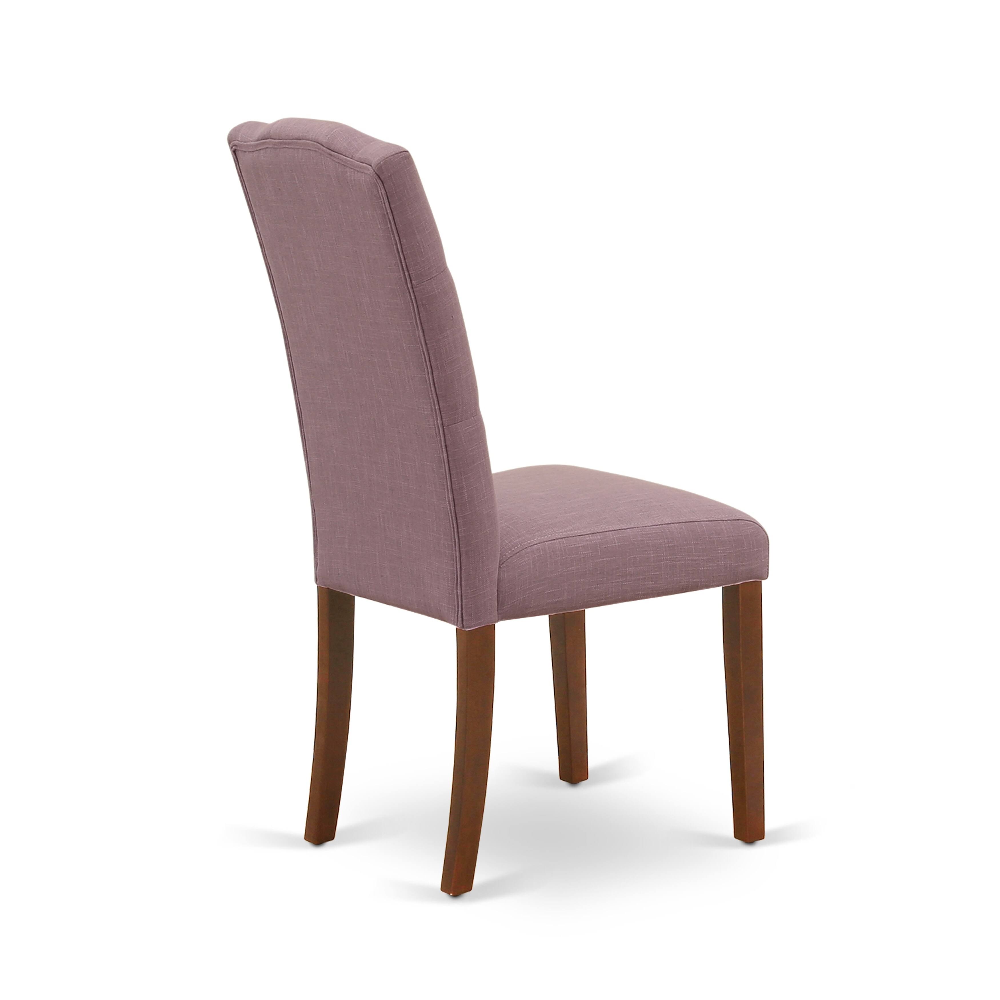 East West Furniture OXCE3-MAH-10 3PC Dinette Set Includes A Square Kitchen Table and Two Parson Chairs with Dahlia Fabric, Mahog
