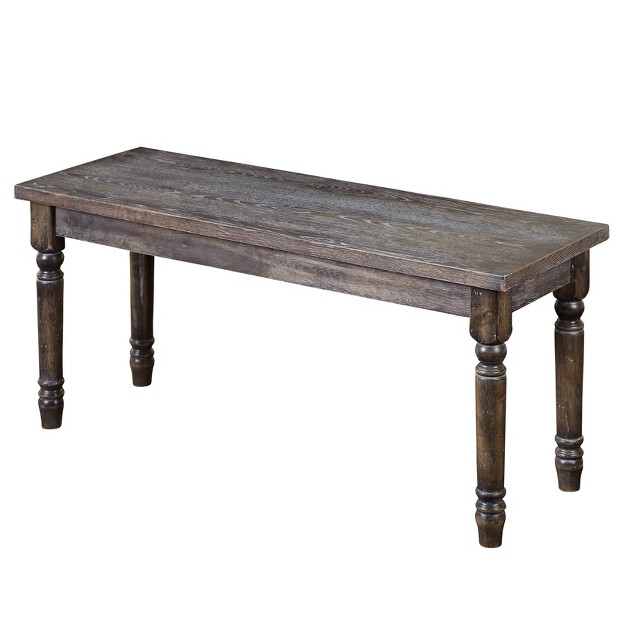Burntwood Dining Bench Gray Buylateral