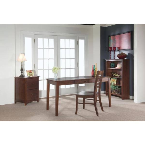 International Concepts Writing Desk with Drawer, Espresso