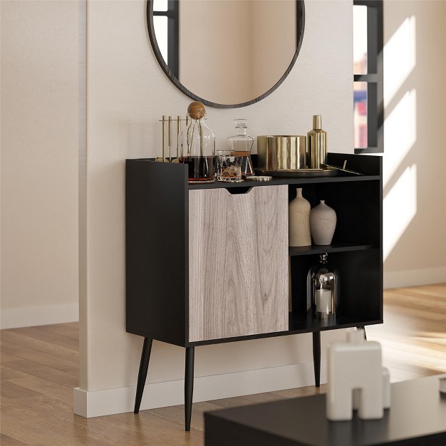 Realrooms Grafton Bar Cabinet Black Oak