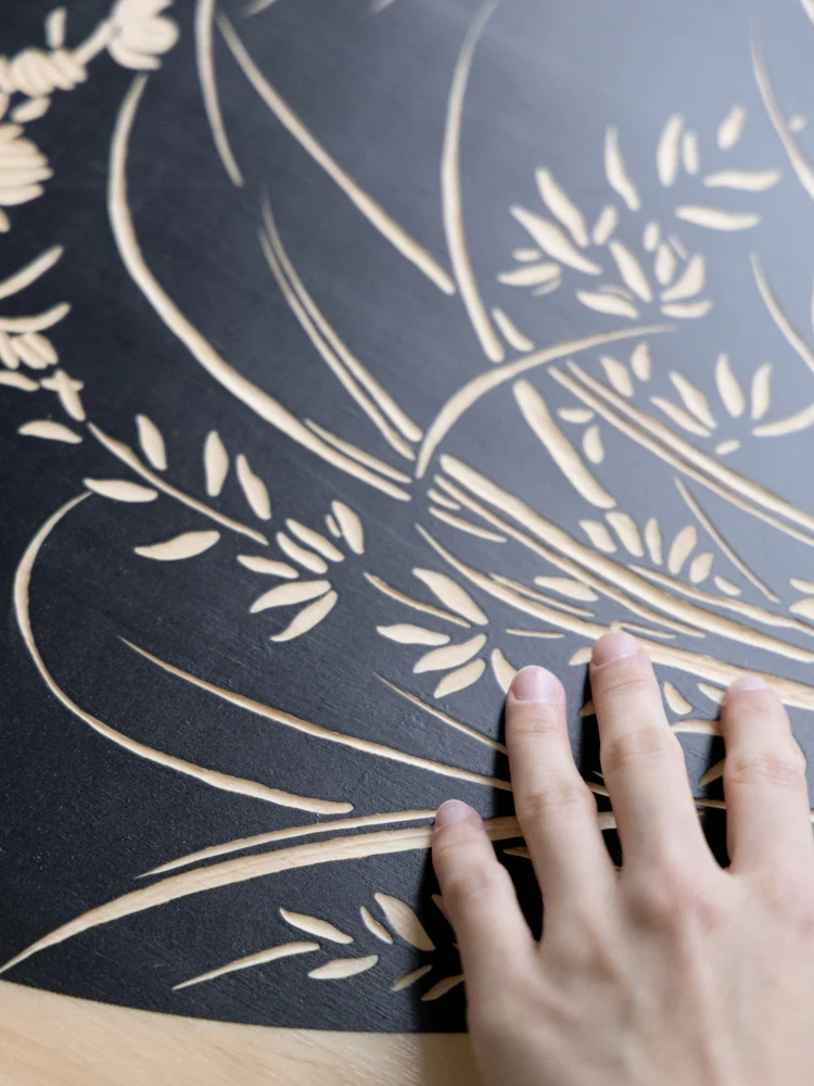 AH227 - Exhibition Debut! Hand-carved Wooden Relief 