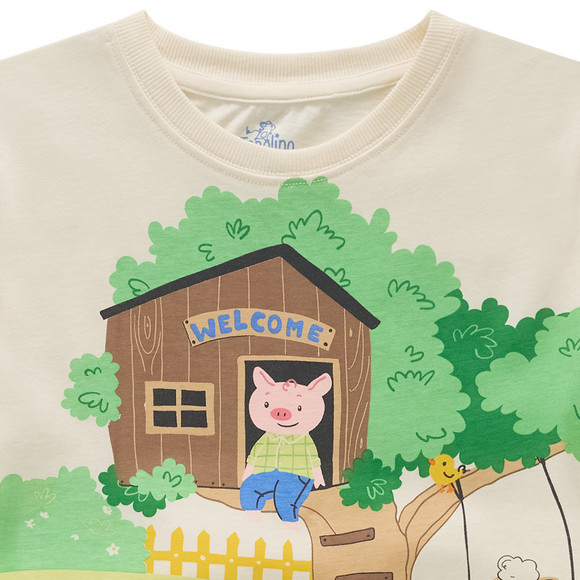 Topolino Jungen T-Shirt mit Bauernhof-Print