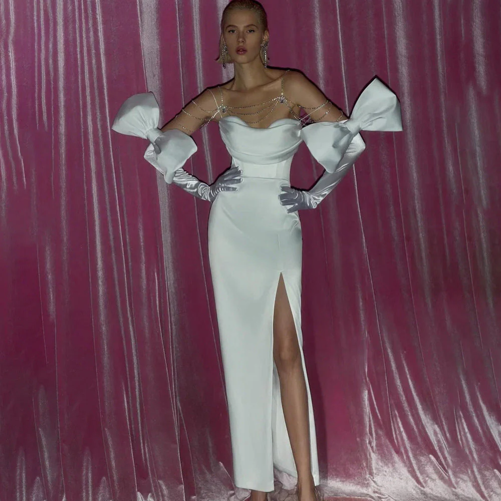 Elegant Off Shoulder Maxi Dress with SlitClistos