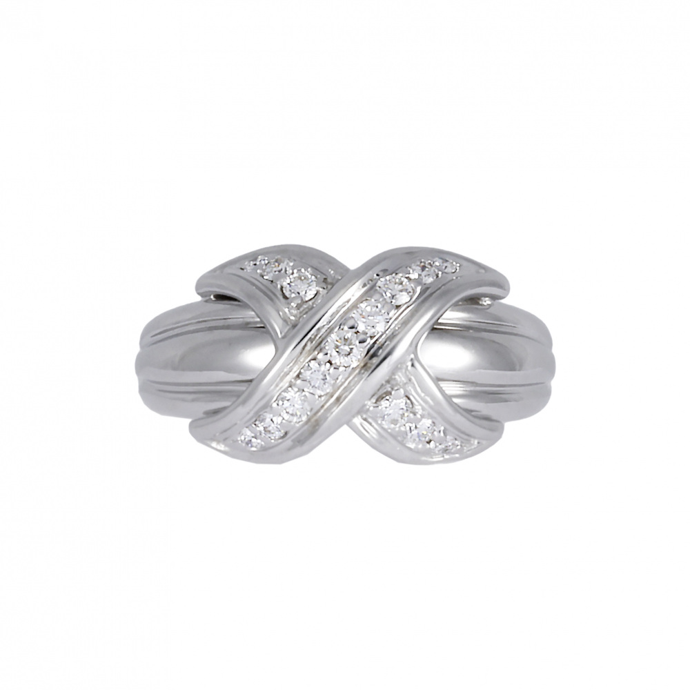 Tiffany & Co. Tiffany Signature Diamond K18WG White Gold Ring
