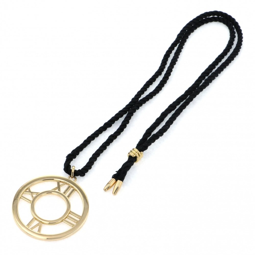 Tiffany & Co. Atlas Open Medallion Necklace 18K Yellow Gold