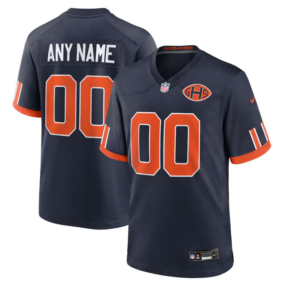 Men's Chicago Bears Navy 2026 Rivalries Collection Game Custom Jersey