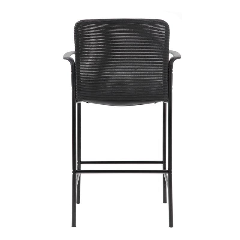 Scranton u0026 Co Counter Height Mesh-Back Counter Stool with Arms