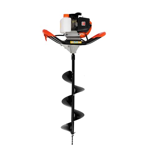 Auger Post Hole Digger for Garden, 52CC Gas Powered Engine Earth Digger 2-Stroke with 4