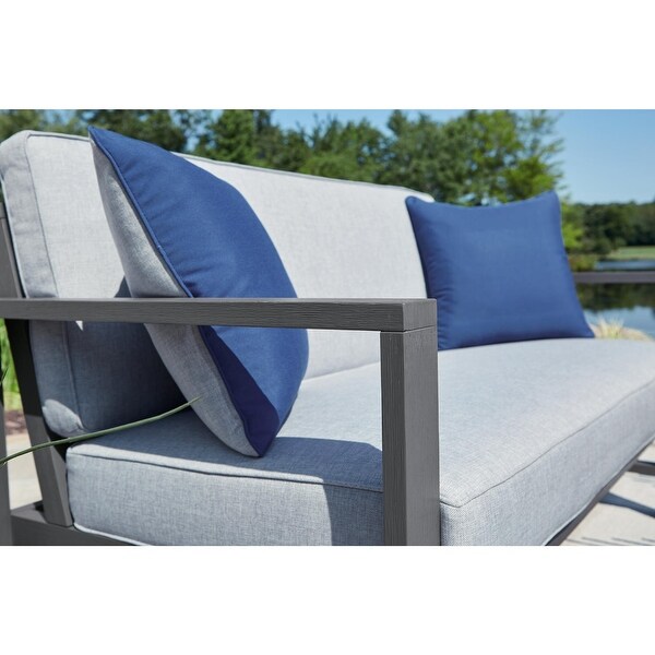 Signature Design by Ashley Fynnegan Gray Loveseat with Table,Set of 2