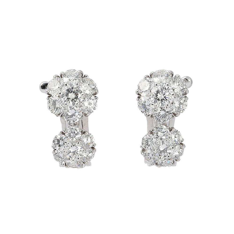 Van Cleef & Arpels Fleurette Earrings Platinum