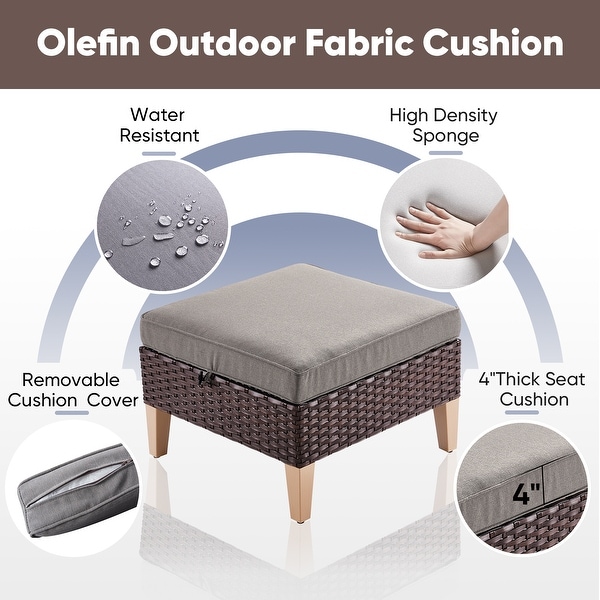 5Piece 3Seat Sofa with Modular Sofa Ottoman