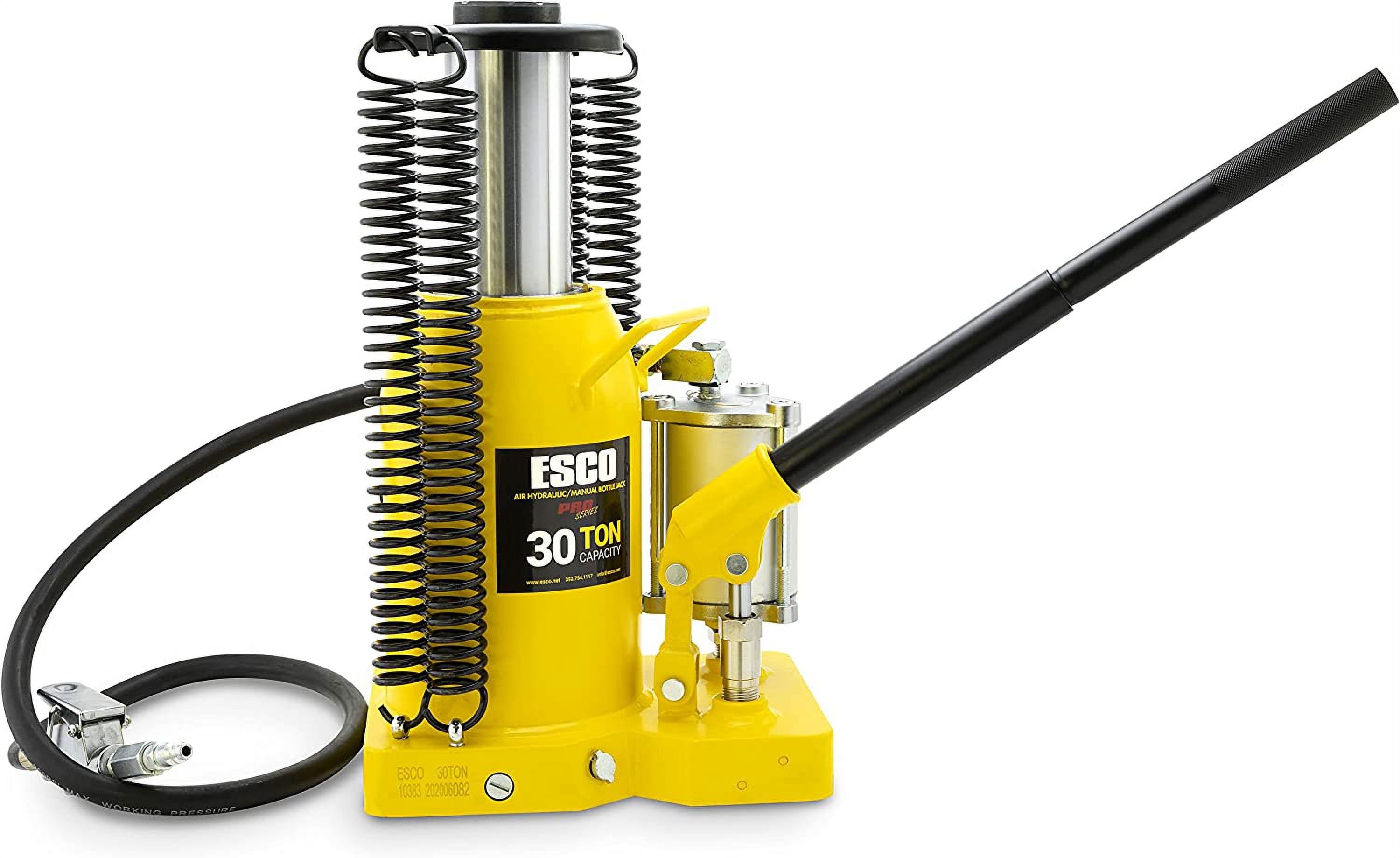 2026 ESCO 30 Ton Pro Series Air Hydraulic Bottle Jack – Heavy Duty Lifting for Automotive and Industrial Use