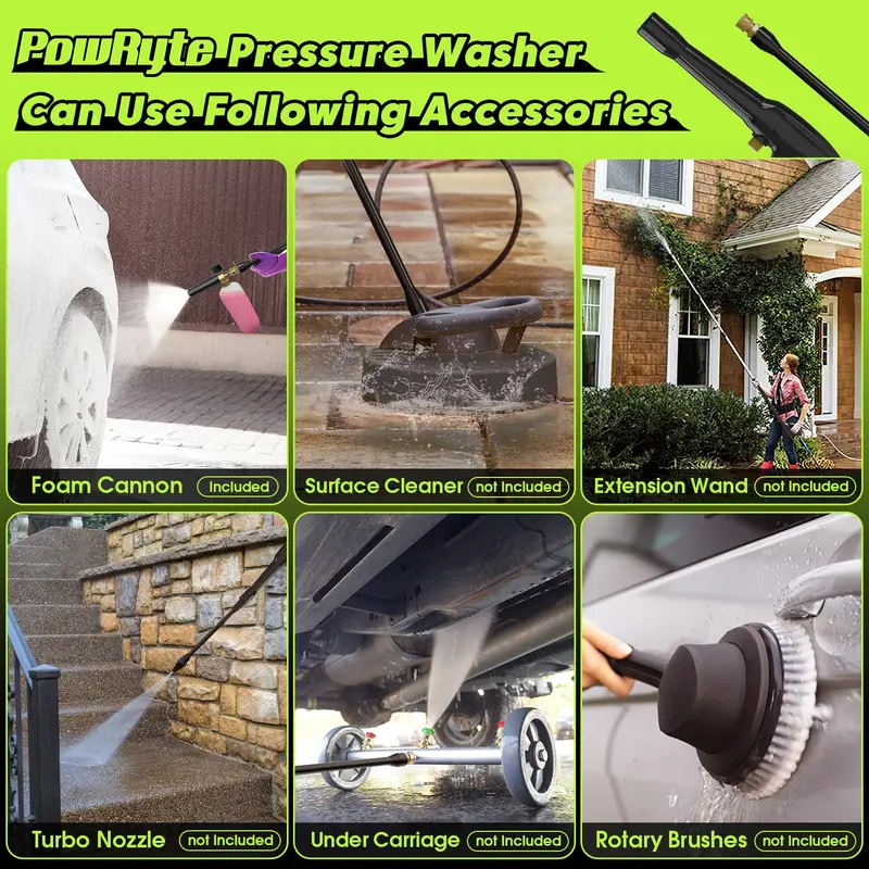 PowRyte Electric Pressure Washer – 3500 PSI / 2.4 GPM Heavy-Duty Cleaning Machine