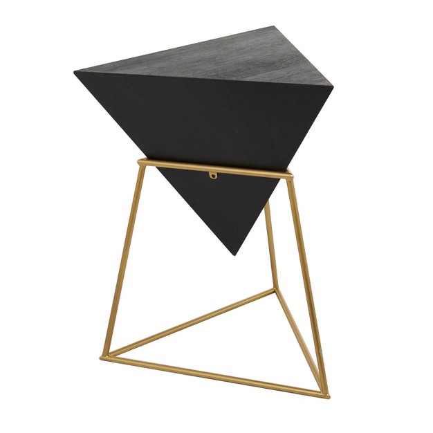 Modern Wood Accent Table With Metal Stand Olivia amp May
