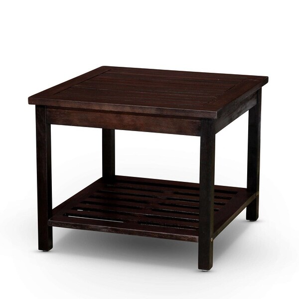 Longs Peak Eucalyptus 2Shelf Side Table,Espresso
