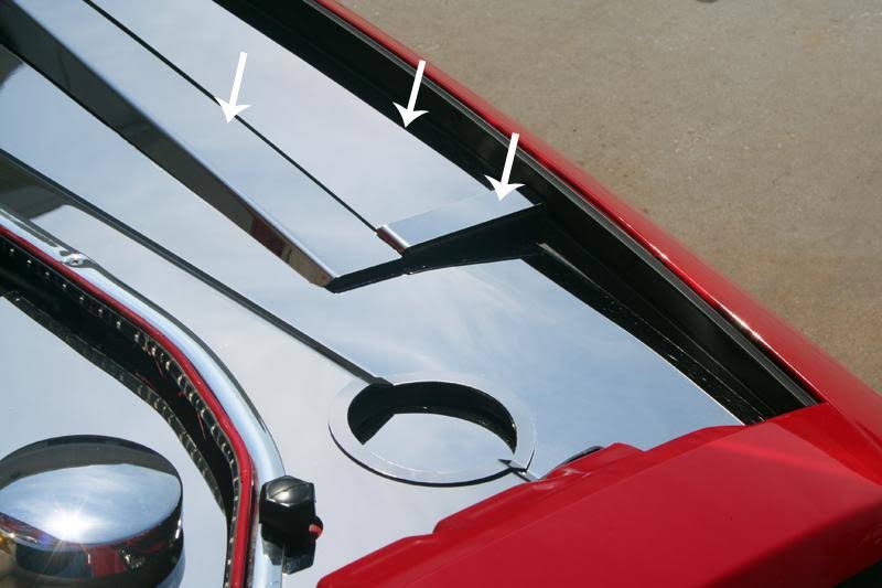 American Car Craft 153029 Header Plate Front Extension Kit Polished 8pc
