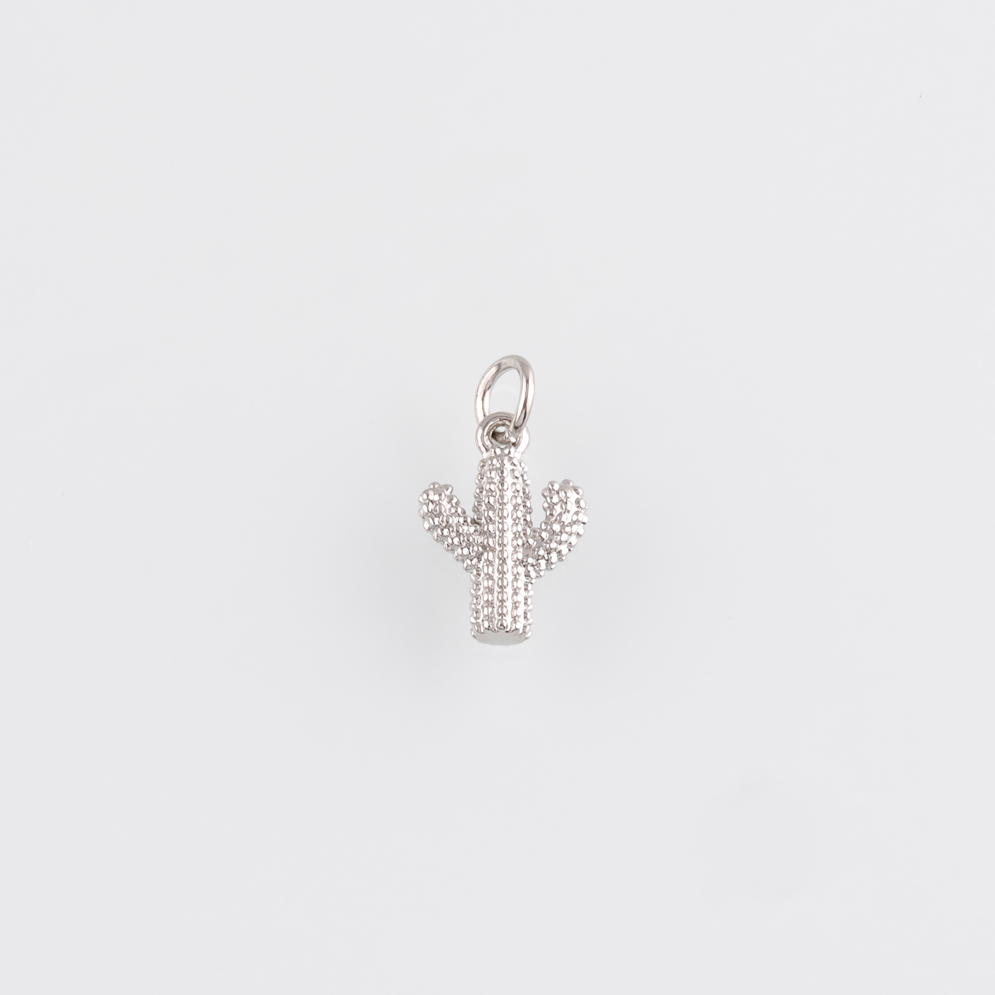 18K Gold Filled Cactus Pendant,Cactus Charm Earrings Necklace for DIY Jewelry Making Supply