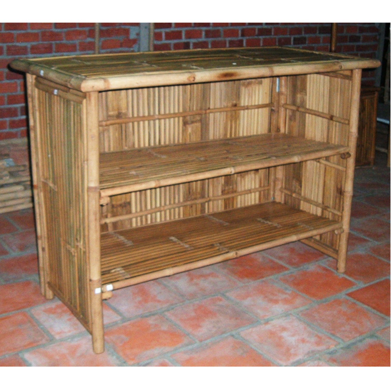 Bamboo54 3 pc. Thatch Roof Tiki Bar with 2 Folding Chairs