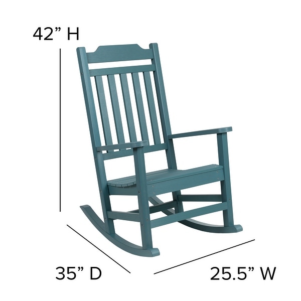 2 Pack AllWeather Faux Wood Rocking Chair