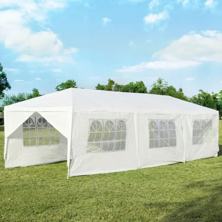 Premium 10′ x 30′ Pop-Up Canopy Tent with 8 Zippered Sidewalls – Commercial-Grade Party Shelter