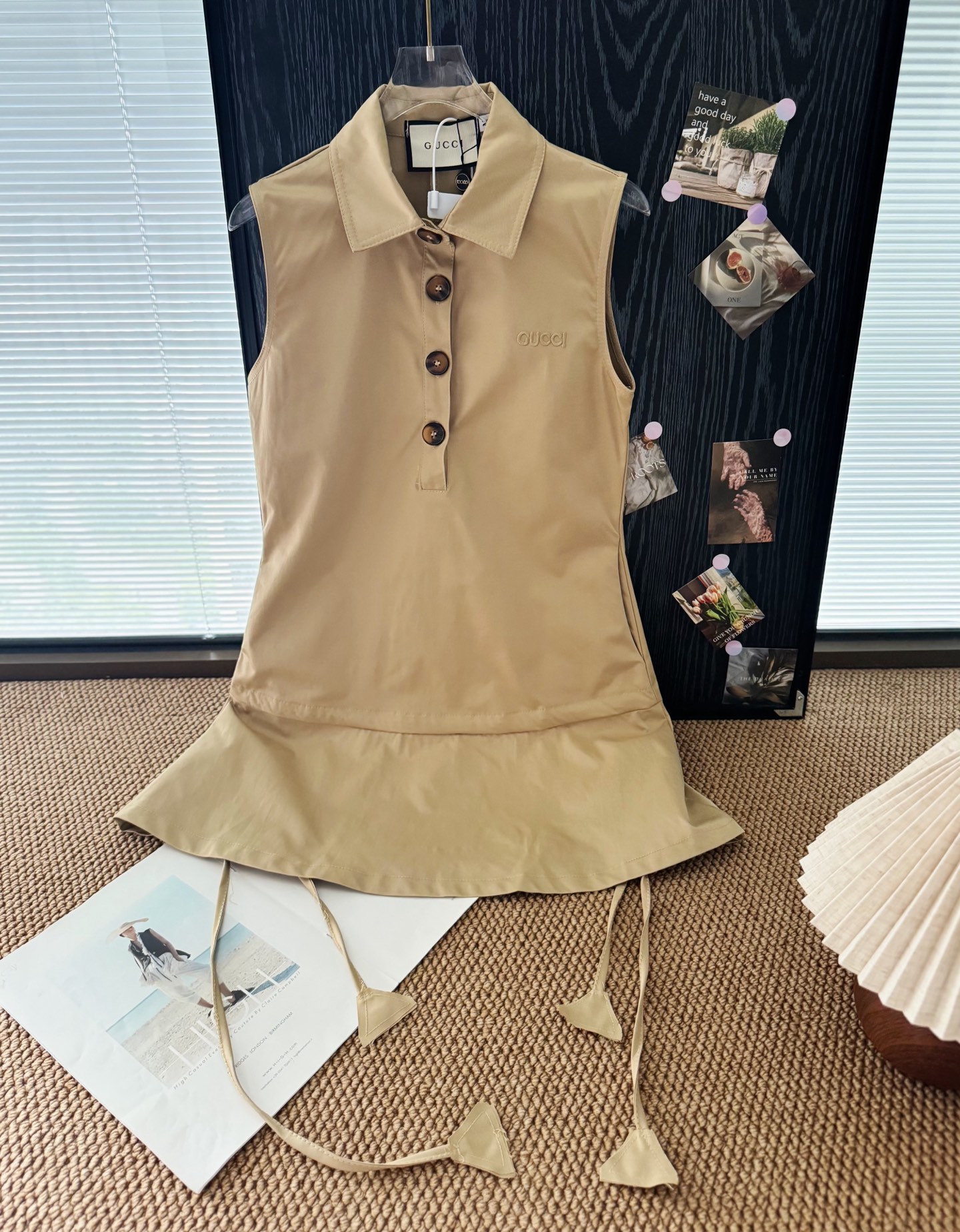 Gucci Old Money Embroidered Drawstring Tank Dress - cnluxepick